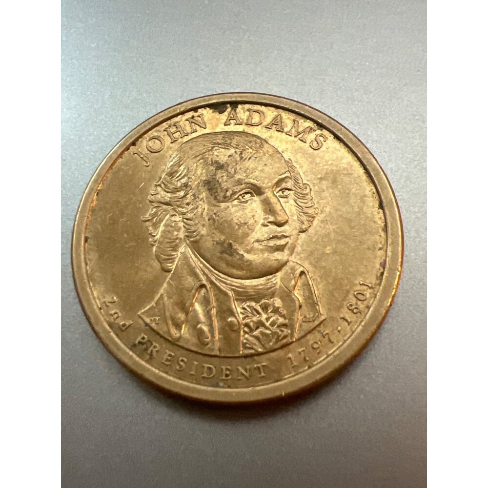 John Adams 1 Dollar Coin 2007 P Mint United States Dollar Collectible